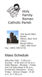 Mobile Screenshot of holyfamilyalbion.com